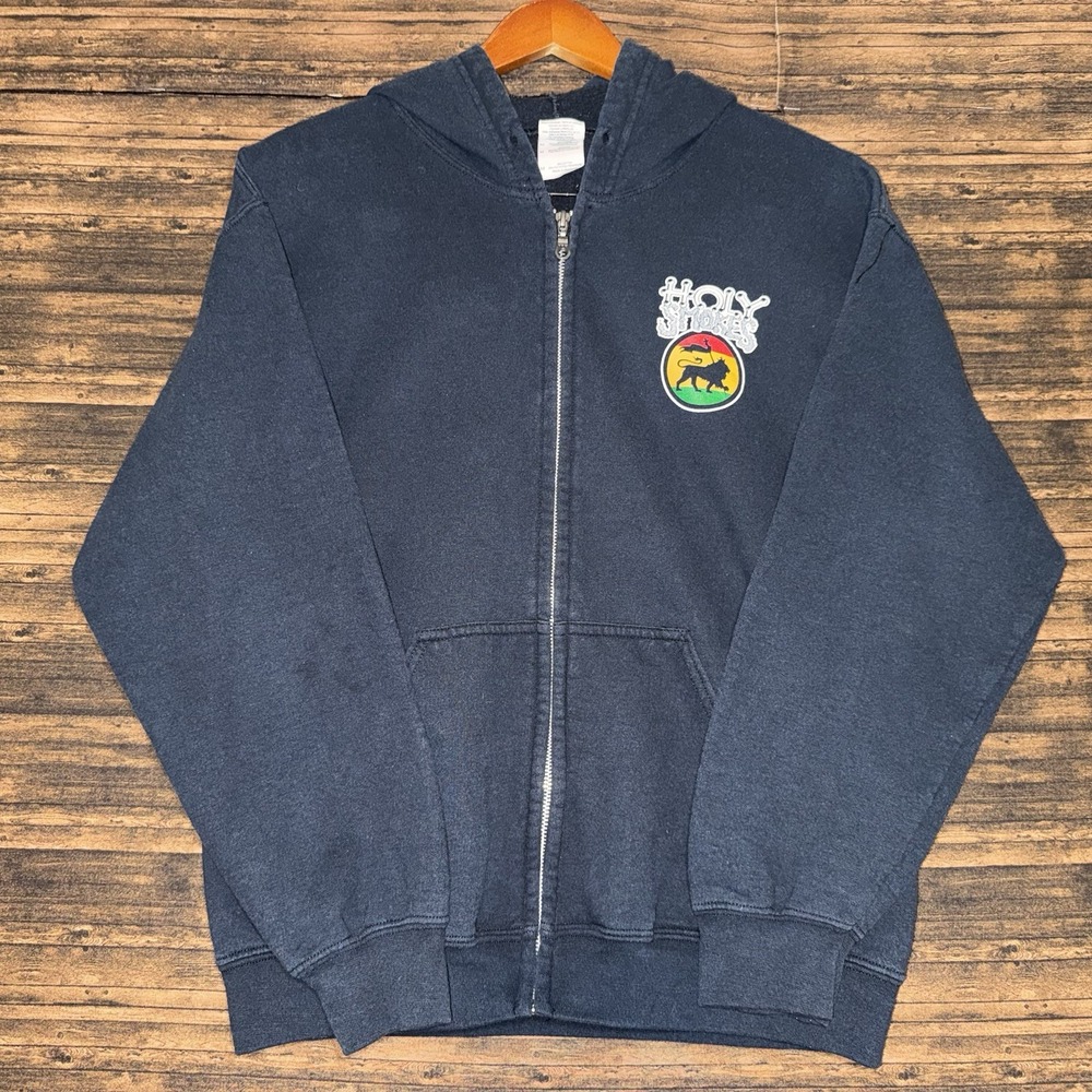 Vintage Reggae HOLY SMOKES Black Hoodie Size M